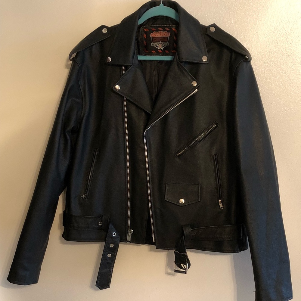 Black leather Moto Jacket